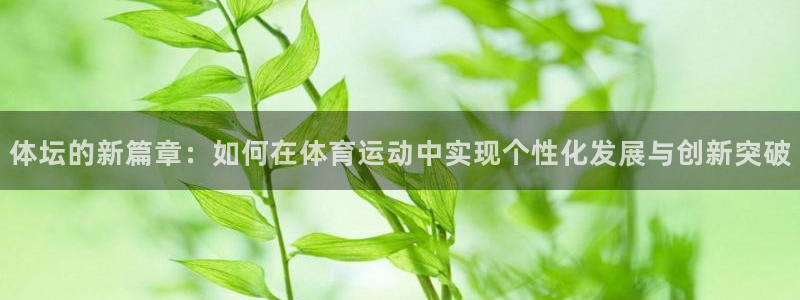  竞技宝最新网站在线观看：体坛的新篇章：如何在体育运动中实现个